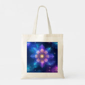 Cosmic Lotus Glow Canvas tas (Achterkant)