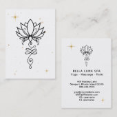 *~* Cosmic Lotus Nirvana Sacred Geometry Business Visitekaartje (Voorkant / Achterkant)