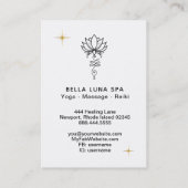 *~* Cosmic Lotus Nirvana Sacred Geometry Business Visitekaartje (Achterkant)