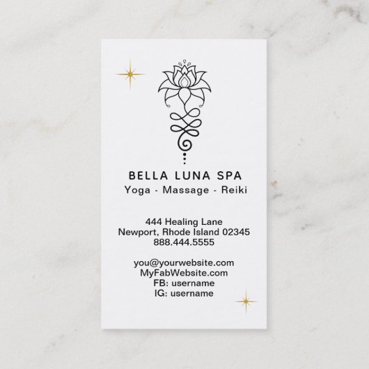 *~* Cosmic Lotus + Nirvana - Sacred Geometry Visitekaartje (Achterkant)