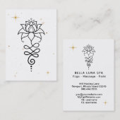 *~* Cosmic Lotus Nirvana + Sacred Geometry Visitekaartje (Voorkant / Achterkant)