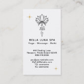 *~* Cosmic Lotus Nirvana - Sacred Geometry Visitekaartje (Achterkant)