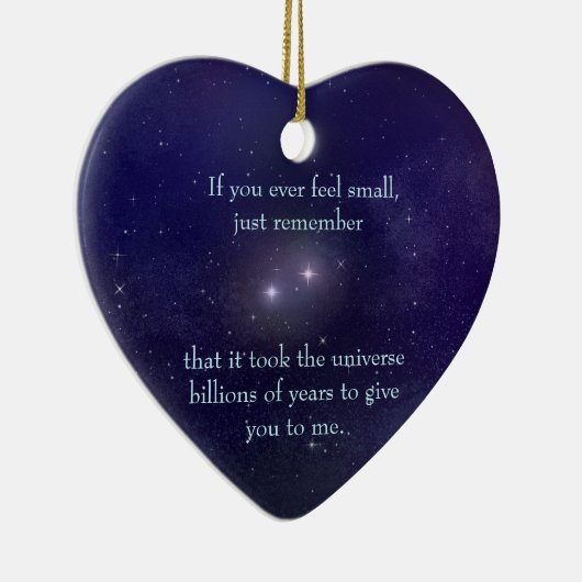 Cosmic Love 2 Stars in Vast Universe Custom Keramisch Ornament (Rechts)