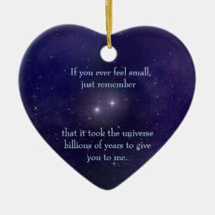 Cosmic Love 2 Stars in Vast Universe Custom Keramisch Ornament
