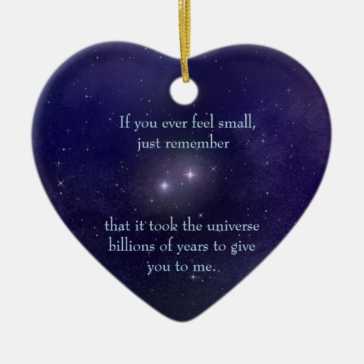 Cosmic Love 2 Stars in Vast Universe Custom Keramisch Ornament (Voorkant)