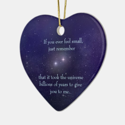 Cosmic Love 2 Stars in Vast Universe Custom Keramisch Ornament (Links)
