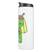 Cosmic Love: Alien Bride and Groom Wedding Martian Thermosbeker (Geroteerd rechts)