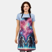 Cosmic Love Astronaut Schort - All-Over Print Scho (Gedragen)