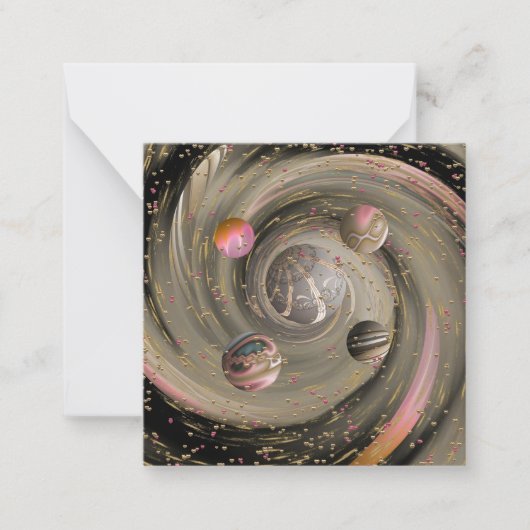 Cosmic Love Galaxy Note Card Notitiekaartje (Voorkant)