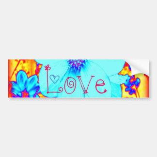 Cosmic Love Psychedelic Flower Bumpersticker