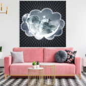 Cosmic Lullaby - Gewatteerd Canvas Afdruk (Insitu (Woonkamer))