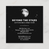 *~* Cosmic Luna Stars Full MOON Lunar Astronomie Vierkante Visitekaartje (Achterkant)