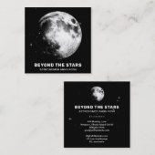 *~* Cosmic Luna Stars Full MOON Lunar Astronomie Vierkante Visitekaartje (Voorkant / Achterkant)