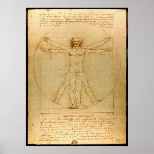 Cosmic Man van Leonardo Da Vinci Poster