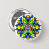 Cosmic Mandala 1 Ronde Button 5,7 Cm (Voorkant /achterkant)