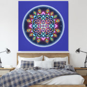 Cosmic Mandala Canvas Wall Art (Insitu (Slaapkamer))