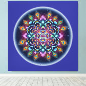 Cosmic Mandala Canvas Wall Art (Insitu (Houten vloer))