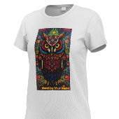 Cosmic Mandala Owl T-shirt