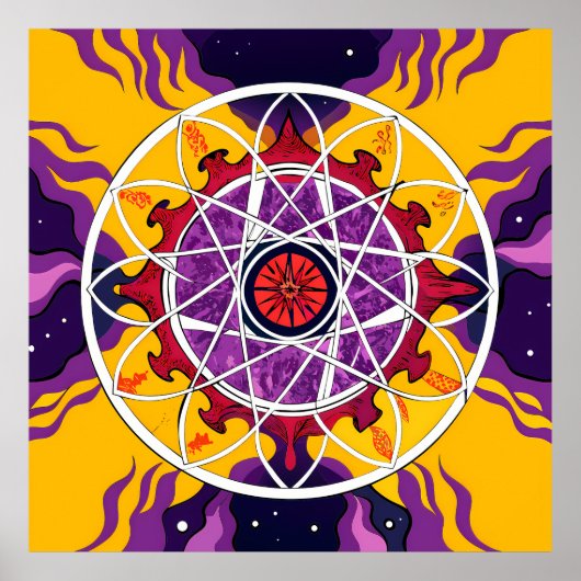 Cosmic Mandala Poster (Voorkant)