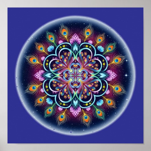 Cosmic Mandala Wall Art Poster (Voorkant)