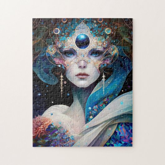Cosmic Mask Goddess Queen Fantasy Art Legpuzzel (Verticaal)