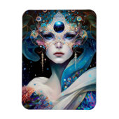 Cosmic Mask Goddess Queen Fantasy Art Magneet (Verticaal)