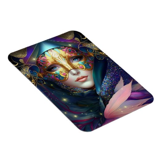 Cosmic Mask Goddess Queen Fantasy Art Magnet Magneet (Rechterzijde)
