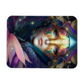 Cosmic Mask Goddess Queen Fantasy Art Magnet Magneet (Horizontaal)