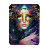 Cosmic Mask Goddess Queen Fantasy Art Magnet Magneet (Verticaal)