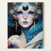 Cosmic Mask Goddess Queen Fantasy Art Planner (Achterkant)