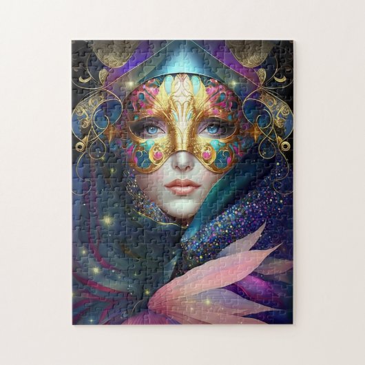 Cosmic Mask Goddess Queen Fantasy Art Puz Legpuzzel (Verticaal)