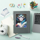 Cosmic Mask Goddess Queen Fantasy Art Sticker (iPad Cover)