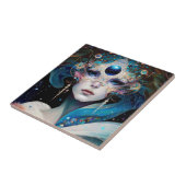 Cosmic Mask Goddess Queen Fantasy Art Tegeltje (Zijkant)