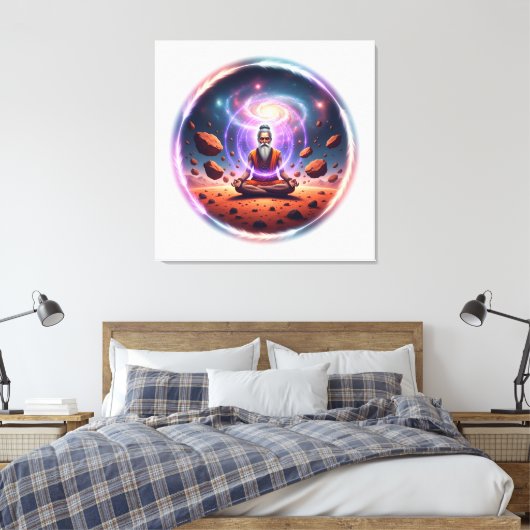 Cosmic Meditator Stretched Canvas Art (Insitu (Slaapkamer))