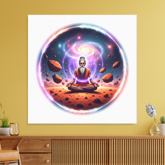 Cosmic Meditator Stretched Canvas Art (Insitu (Woonkamer))