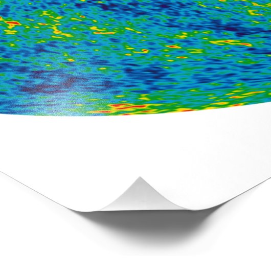 Cosmic Microwave Achtergrond Kaart Foto Afdruk (Hoek)
