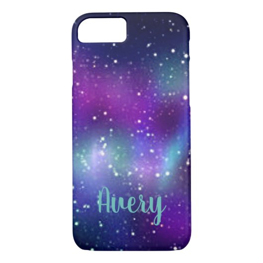 Cosmic Milky Way Galaxy iPhone / iPad case met naa (Achterkant)