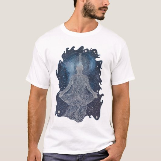 Cosmic Mind Awakening – Psychedelic Spiritual Lin T-shirt (Voorkant)