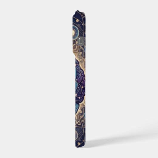 Cosmic Mind Mandala – Abstract Brain Art iPhone Hoesje (Linkerkant)