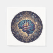 Cosmic Mind Mandala – Abstract Brain Art Servet (Voorkant)