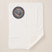 Cosmic Mind Mandala – Abstract Brain Art Sherpa Deken (Voorkant)