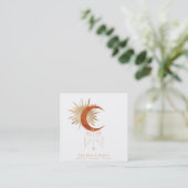 *~* Cosmic Moon Beams Sun Rays Universe Vierkante Visitekaartje (Staand voorkant)