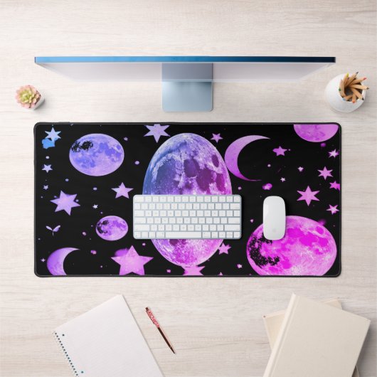 Cosmic Moon Desk Mat Black (Kantoor 1)