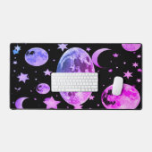 Cosmic Moon Desk Mat Black (Keyboard & Muis)