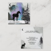 *~* Cosmic Moon Horse Ranch Rainbow Stars Shaman Vierkante Visitekaartje (Voorkant / Achterkant)