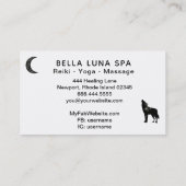 *~* Cosmic Moon Howling Wolf Rainbow - Pine Trees Visitekaartje (Achterkant)