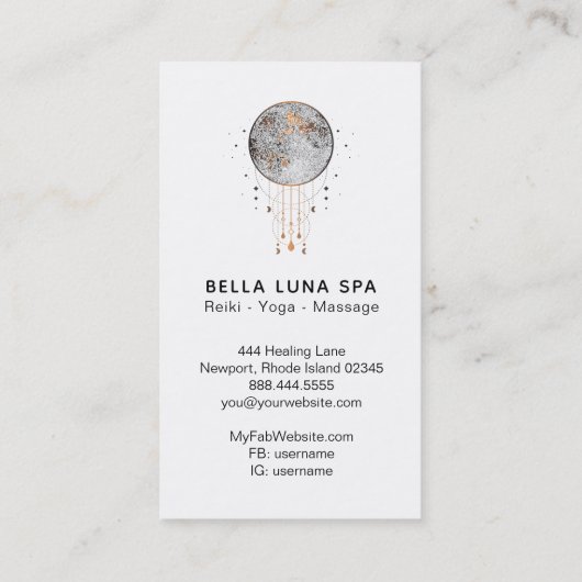 *~* Cosmic Moon Lunar Universe Shaman Visitekaartje (Achterkant)