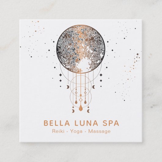 *~* Cosmic Moon Shaman Lunar Universe Vierkante Visitekaartje (Voorkant)