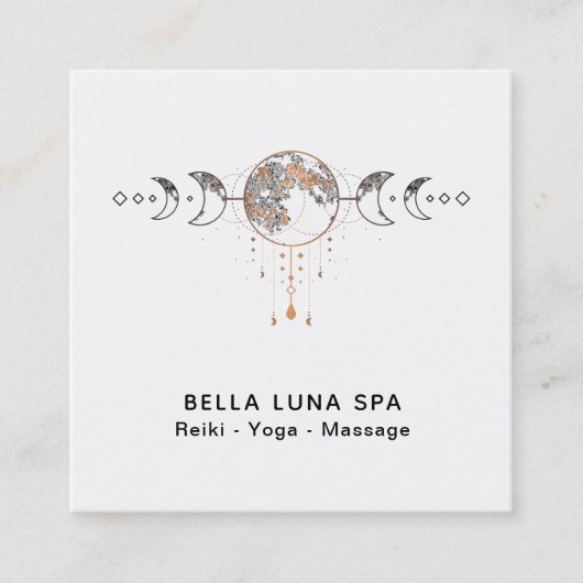 *~* Cosmic Moon Universe Lunar Shaman Moons Vierkante Visitekaartje (Voorkant)