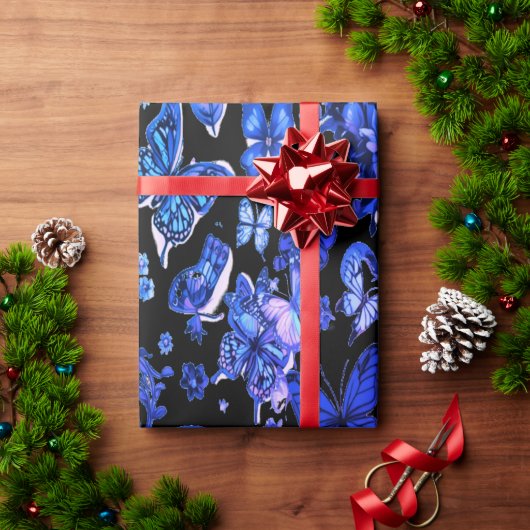 Cosmic Moonlight Black Wrapping Elegant Cadeaupapier (Feestdagen Geschenken)